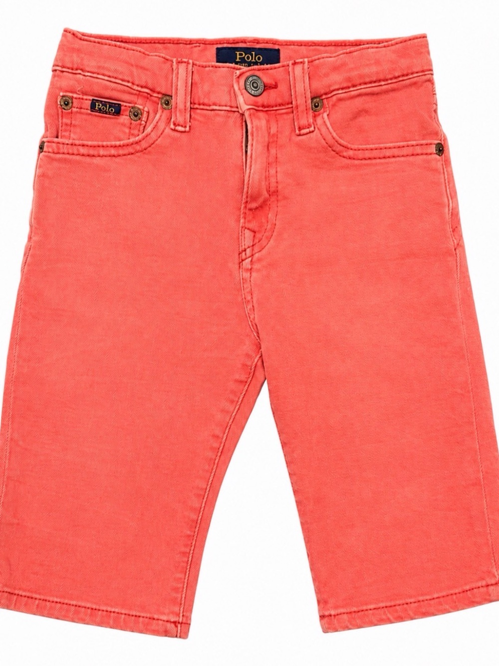 Ralph Lauren Distressed Red Five-Pocket Kids Shorts